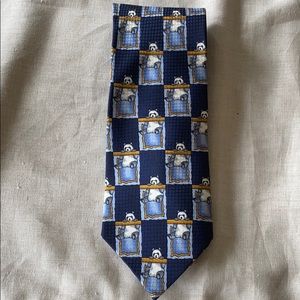 Silk panda tie